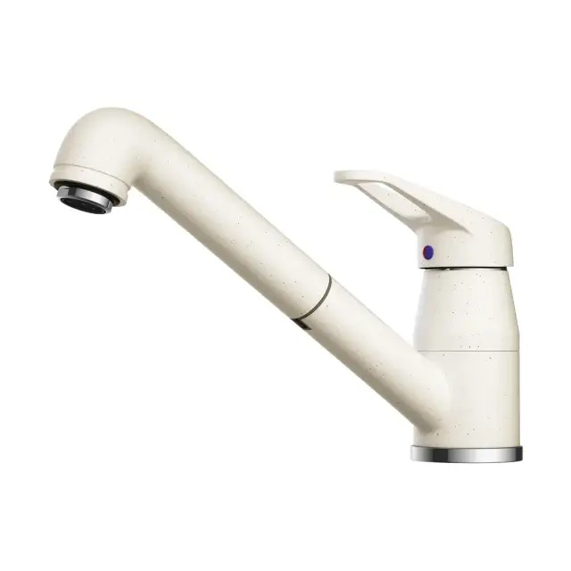 Omoikiri Tateyama-S-WH Смеситель для кухни с гибким изливом, цвет: белый 4994138