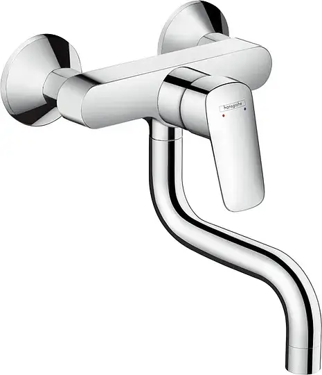Hansgrohe Logis Смеситель для кухонной мойки настенный однорычажный, цвет: хром 71836000
