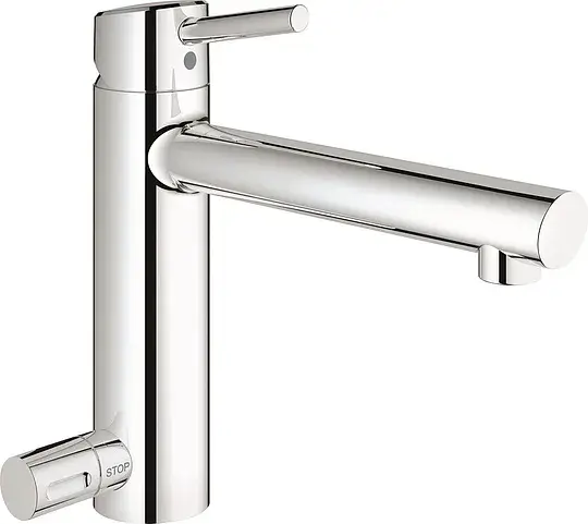 Grohe Concetto New Смеситель для кухни, с запорным вентилем, цвет: хром 31209001