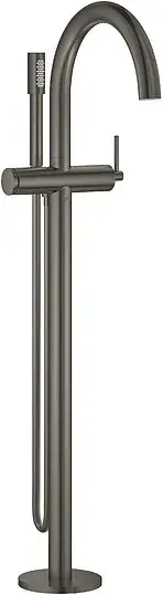 Grohe Atrio New Смеситель для ванны напольный, с ручн. душем и шлангом, цвет: темный графит, матовый 32653AL3