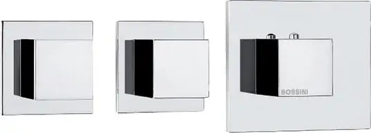 Bossini Cube Смеситель термостатический встраиваемый, на 2-4 потребителя, цвет: chrome Z032203.030