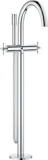 Grohe Atrio New Смеситель для ванны напольный, с ручным душем и шлангом, цвет: хром 25044003