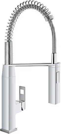 Grohe Eurocube Смеситель для кухни, с гибким и выдвижным изливом, цвет: хром 31395000