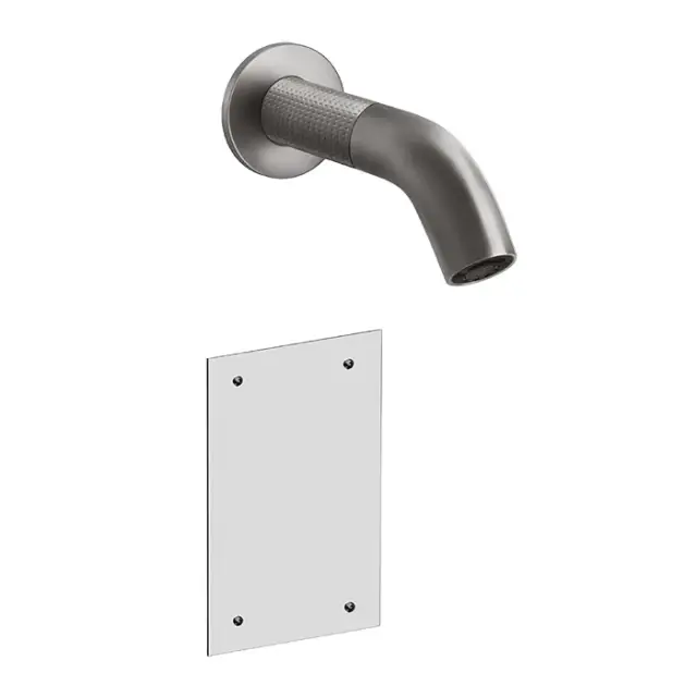 Gessi 316 Cesello Смеситель для раковины настенный, излив 14,6 cм, цвет Steel Brushed 54414#239