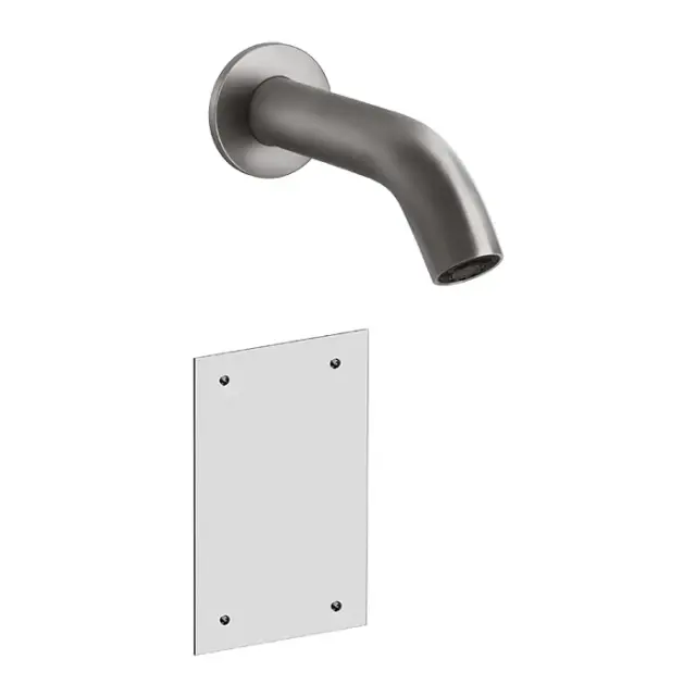 Gessi 316 Flessa Смеситель для раковины, настенный, излив 14,6 cм, цвет Steel Brushed 54014#239