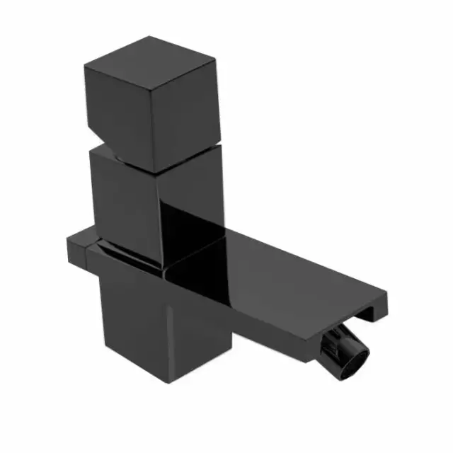 Bossini Cube Смеситель для биде на 1 отверстие, с заглушкой 1/4, цвет: mat black Z004401.073