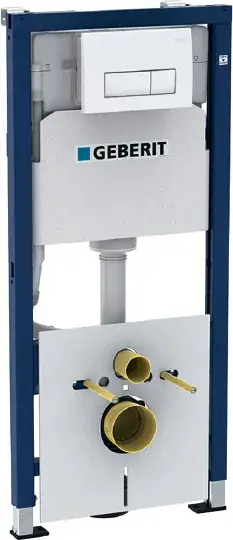 Geberit Duofix Инсталляция для унитаза 4 в 1 с кнопкой Delta 51, креплением, цвет: белые глянец 458.128.11.1