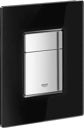 Grohe Skate Cosmopolitan Кнопка смыва для унитаза, 2 режима, стекло, цвет: черный 38845KS0