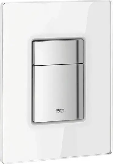 Grohe Skate Cosmopolitan Кнопка смыва для унитаза, 2 режима, стекло, цвет: белая луна 38845LS0