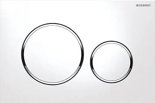 Geberit Sigma 20 Кнопка смыва для инсталляции, пластик цвет: белый, окантовка хром глянцевый 115.882.KJ.1