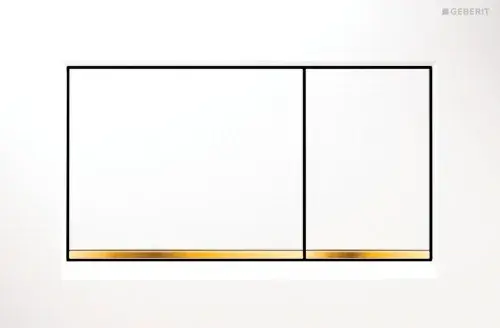 Geberit Sigma 30 Кнопка смыва для инсталляции, цвет: белый, полоска позолоченная 115.883.KK.1