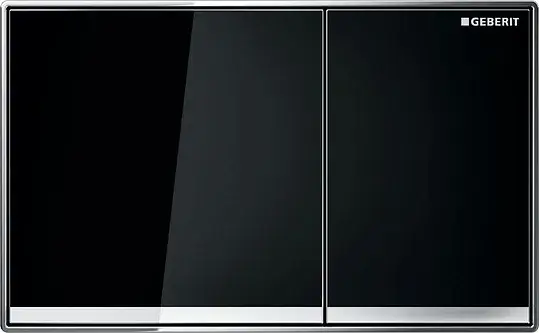 Geberit Sigma 60 Кнопка смыва для инсталляции, установка заподлицо, стекло, цвет: черный/хром глянец 115.640.SJ.1