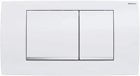 Geberit Twinline 30 Кнопка смыва для инсталляции, пластиковая, цвет: белый, полоска хром глянцевый 115.899.KJ.1
