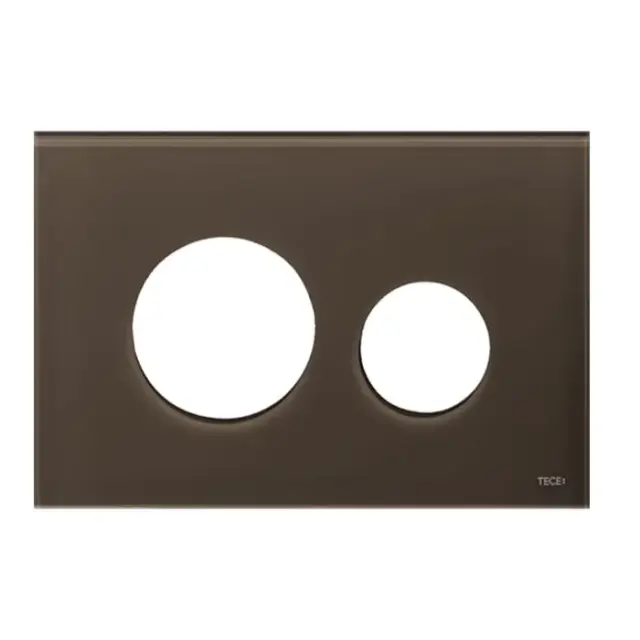 Tece Loop Кнопка смыва для унитаза, внешняя панель без клавиш, стекло, цвет: кофейный-коричневый 9240678