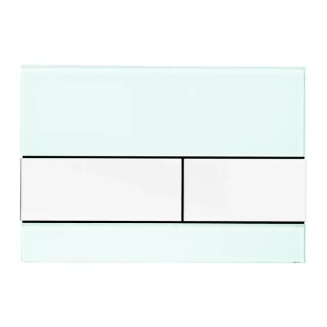 Tece Square Кнопка смыва для унитаза, стекло, цвет: мятный зеленый/белый 9240803