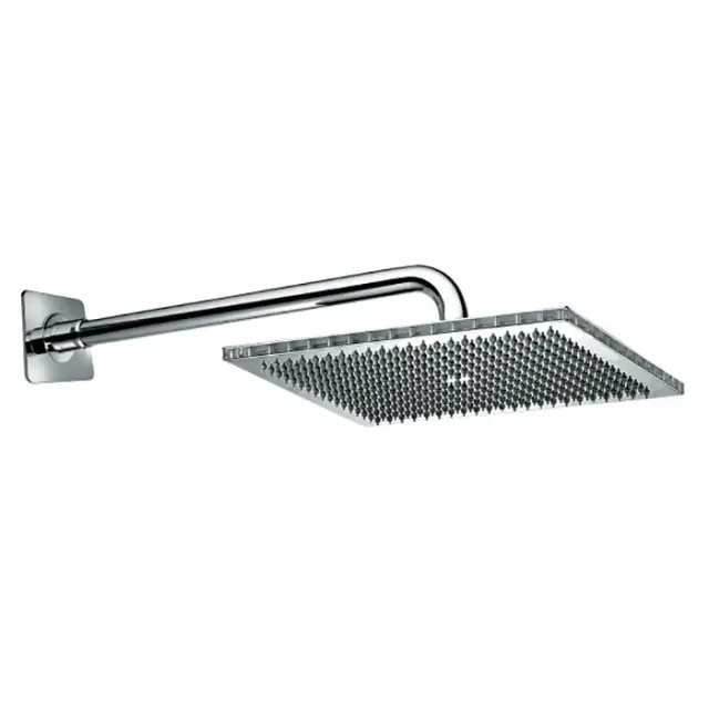 Bossini Rectangular Верхний душ 40x30 см, 1 вид струи, кронштейн настенный 48 см, цвет: chrome H75370.030