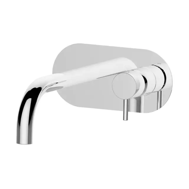 Cisal Less New Смеситель для раковины настенный однорычажный, излив 20 см, цвет: Chrome LN00551021