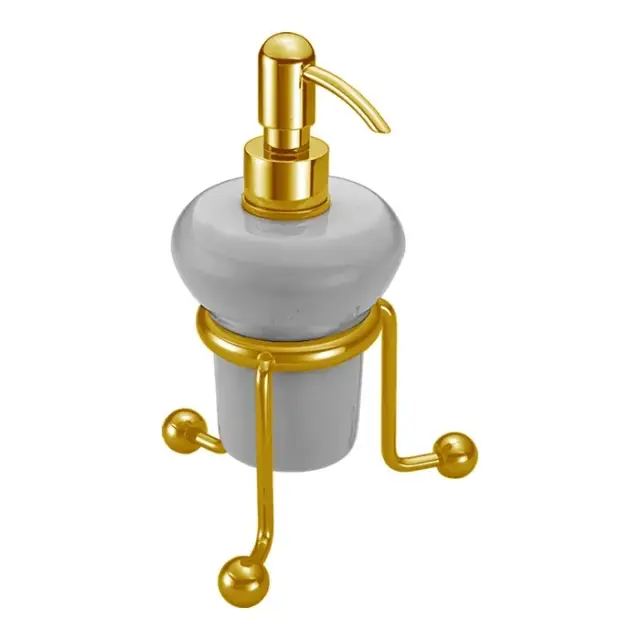 Cisal Arcana Дозатор настольный керамический, цвет: 24K Gold AR09063024