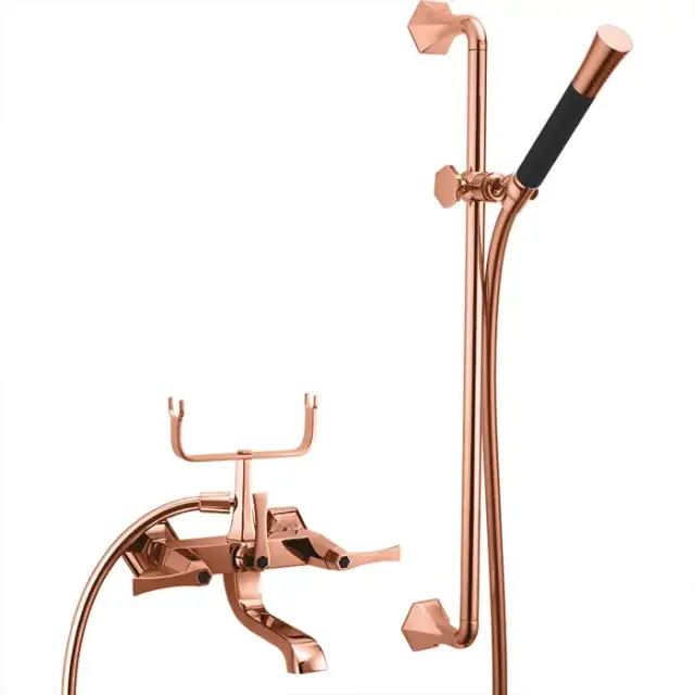 Cisal Cherie Смеситель для ванны двухвентильный, цвет: Rose Gold/Night Black CF0000607E