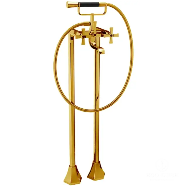 Cisal Cherie Напольный смеситель для ванны двухвентильный, цвет: Gold/Night Black CX0042007C