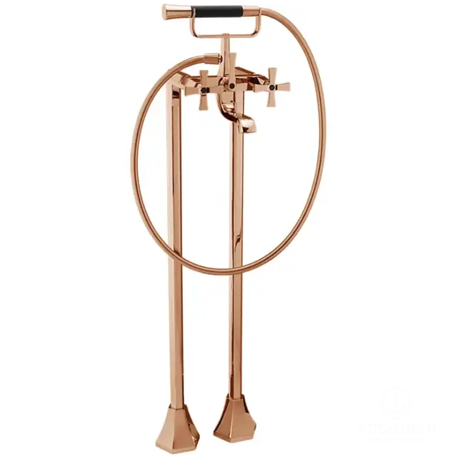 Cisal Cherie Напольный смеситель для ванны двухвентильный, цвет: Rose Gold/Night Black CX0042007E