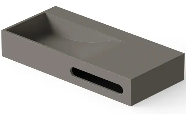 Dea Design Раковина накладная 90x42x15h см, Solid Surface, цвет: grey DD9064 900 3