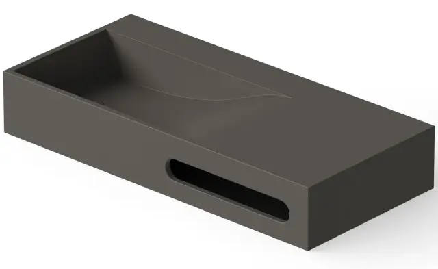 Dea Design Раковина накладная 90x42x15h см, Solid Surface, цвет: graphite DD9064 900 5