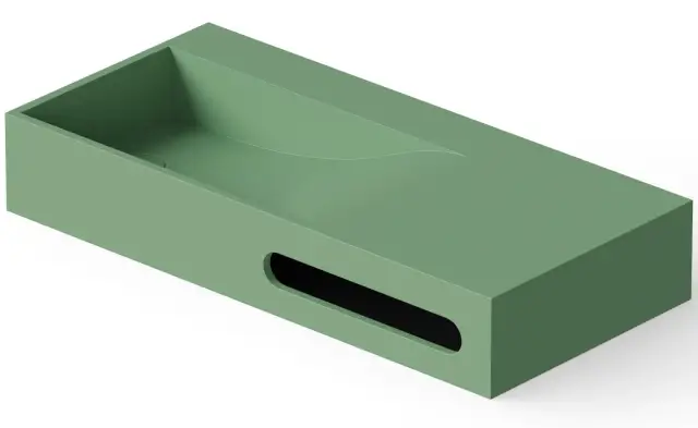 Dea Design Раковина накладная 90x42x15h см, Solid Surface, цвет: mint DD9064 900 12