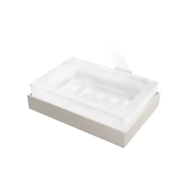 Decor Walther Corner WSS Мыльница со стеклянной чашей, подвесная, цвет: никель сатин. 0561834