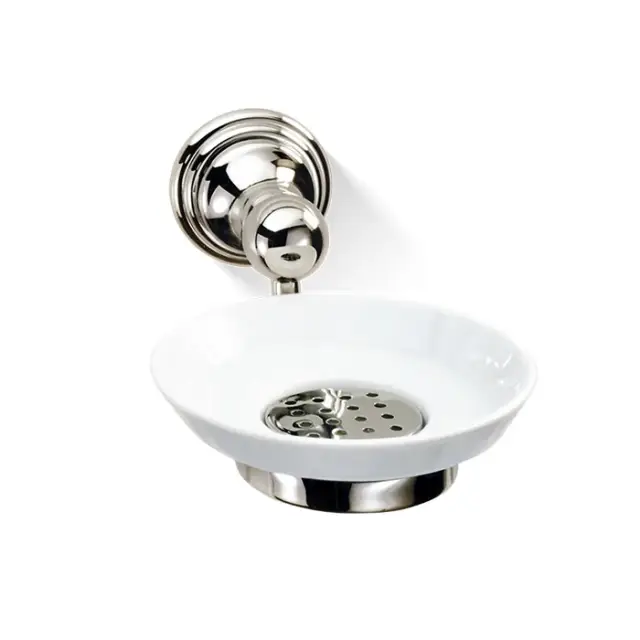 Decor Walther Classic WSS Мыльница с керамической чашей, подвесная, цвет: никель полированный 0511330