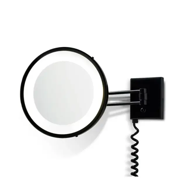 Decor Walther BS 25 PL/V Косметическое зеркало 22 см, подвесное, увел. 5x, цвет черный 0106960