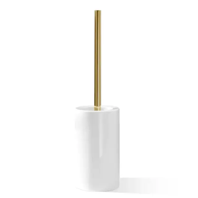 Decor Walther Porzellan DW 6100 Ершик для унитаза напольный, с керамической колбой, цвет: золото 0826052