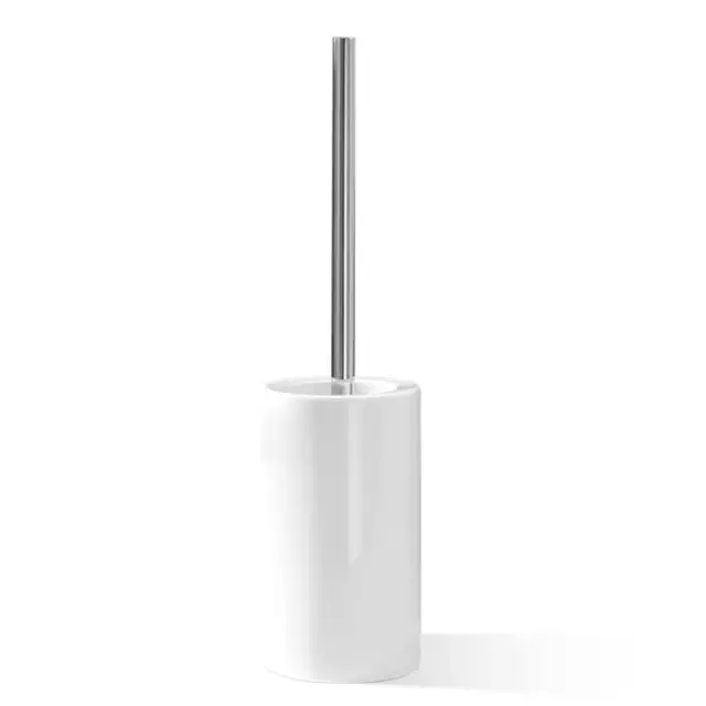 Decor Walther Porzellan DW 6100 Ершик для унитаза напольный с керамической колбой, цвет: хром 0826000