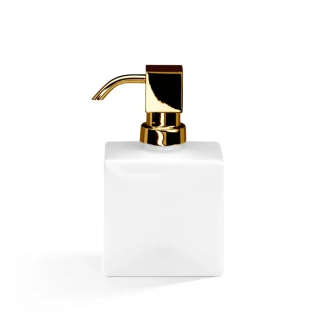 Decor Walther Porzellan DW 6260 Дозатор для жидкого мыла, настольный, керам. колба, цвет: золото 0842120