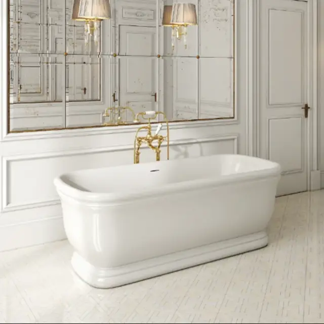 Devon&Devon Hollywood Ванна, без отверстий 177,5x88,5xh64 см, композит, цвет белый DEHOL