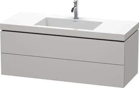 Duravit L-Cube Тумба с раковиной и 2-мя ящ. 120x48x50h см, цвет: бетонно-серый мат. LC6929O0707