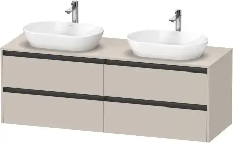 Duravit Ketho.2 Тумба под две раковины 160x55x56,8h см, цвет: серо-коричневый мат. K24899B91910000