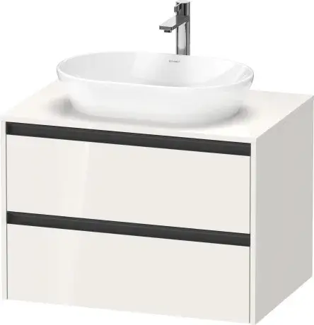 Duravit Ketho.2 Тумба под раковину с 2-мя ящ. 80x55x56,8h см, цвет: белый глянц. K24895022220000