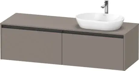 Duravit Ketho.2 Тумба под раковину справа 160x55x45,9h см, цвет: базальт мат. K24889R43430000