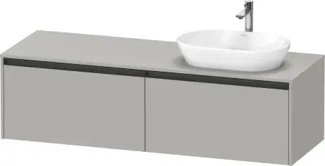 Duravit Ketho.2 Тумба под раковину справа 160x55x45,9h см, цвет: бетонно-серый мат. K24889R07070000