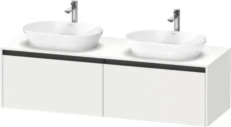 Duravit Ketho.2 Тумба под две раковины 160x55x45,9h см, цвет: Gres Pietra Grey Opaco K24889B18180000
