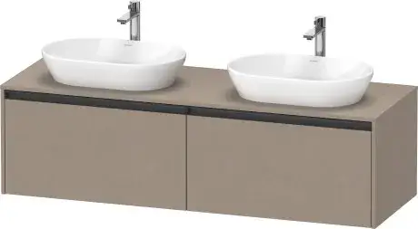 Duravit Ketho.2 Тумба под две раковины с 2-мя ящ. 160x55x45,9h см, цвет: лен K24889B75750000
