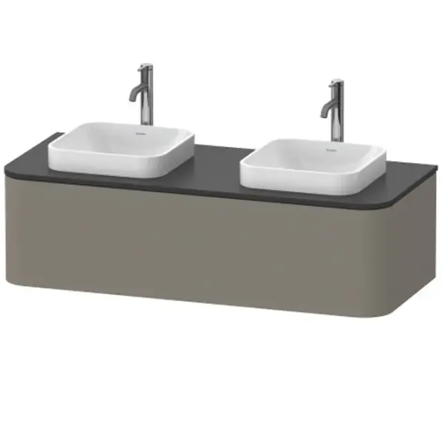 Duravit Happy D.2 Plus Столешница 16x130xh55 cм, для тумбы, цвет graphite supermatt HP032KB8080