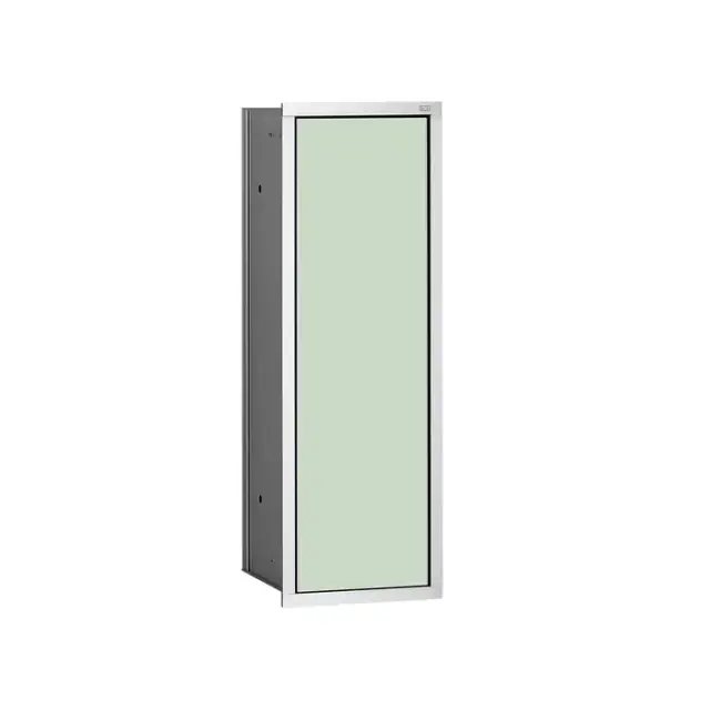 Emco Asis 150 Модуль для унитаза, встраиваемый, с ершиком, цвет: хром/белый ELS 9730 278 31