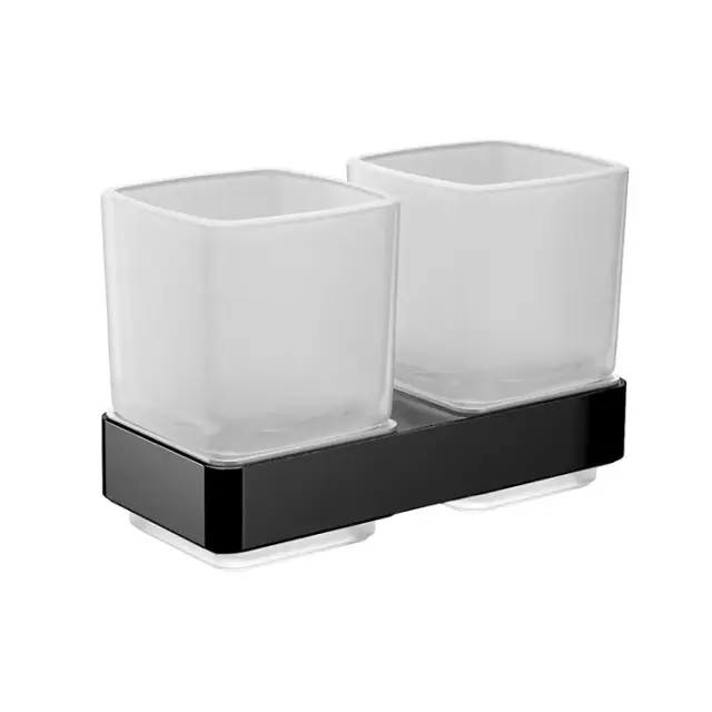 Emco Loft Стаканы для зубных щеток подвесные, стеклянные сатинированные, цвет: черный 0525 133 00