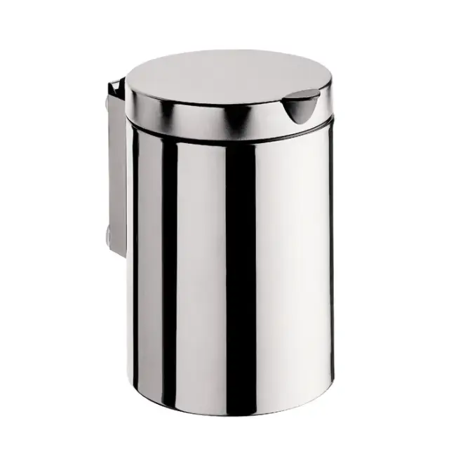 Emco System2 Ведро для мусора с крышкой 3 л, подвесная модель, цвет: хром 3553 001 00