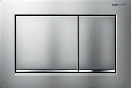 Geberit Omega 30 Кнопка смыва для интсалляции, пластик, цвет: хром матовый, полоска хром глянцевый 115.080.KN.1