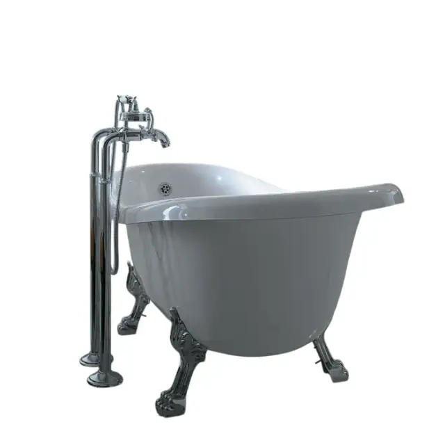 Globo Paestum Ванна отдельностоящая 170х80 см, с ножками, ванна: белая, ножки: хром PA100