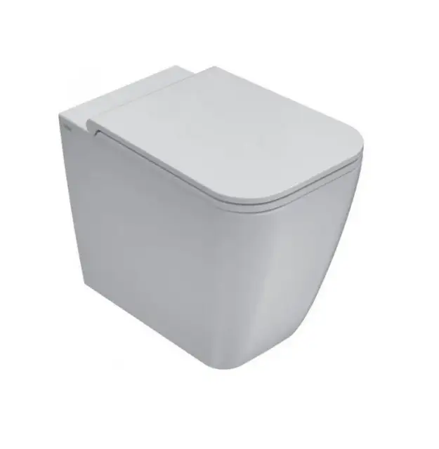 Globo Stone Унитаз приставной безободковый без крышки, с креплением, 36x52 см, цвет: белый глянцевый ST004BI