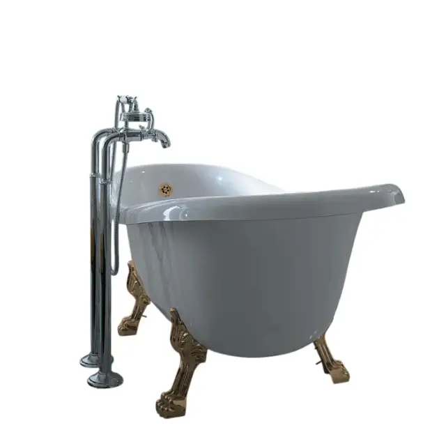 Globo Paestum Ванна отдельностоящая 170х80 см, с ножками, ванна: белая, ножки: золото PA102